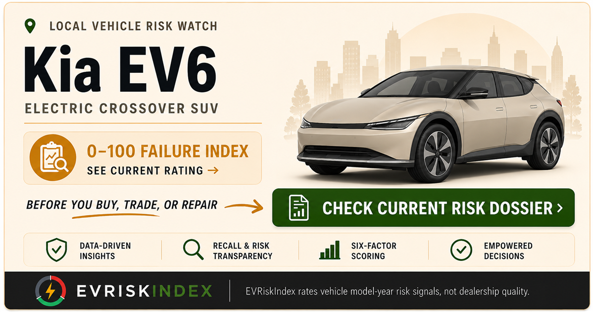Kia EV6 risk rating — 0-100 EV Failure Index by EVRiskIndex