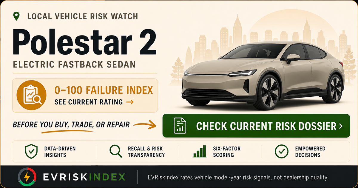 Polestar 2 risk rating — 0-100 EV Failure Index by EVRiskIndex