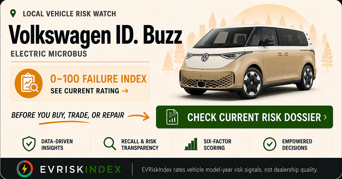 Volkswagen ID.Buzz risk rating — 0-100 EV Failure Index by EVRiskIndex